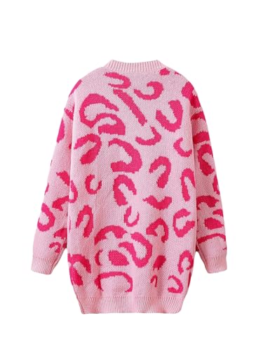 Verdusa Girl's Graphic Print Open Front Cardigan Sweater Y2K Streetwear Knit Outerwear2