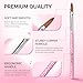 MelodySusie 3-Piece Acrylic Nail Brush Set - Sizes 8/10/14, Professional Nail Art Tool for Acrylic Application, Powder, Extension & 3D Carving - Pink