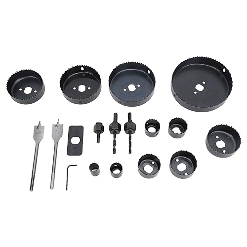 Kit de 18 brocas de sierra de corona de acero al carbono miniatura 3