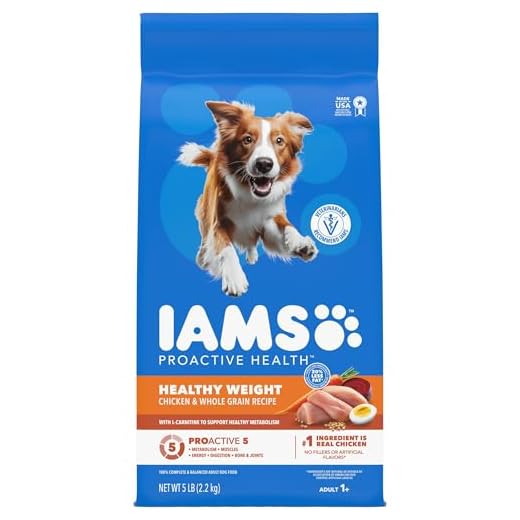 IAMS Proactive Health Healthy Weight Adult Dry Dog Food Chicken & Whole Grain Recipe, 5 lb. Bag
