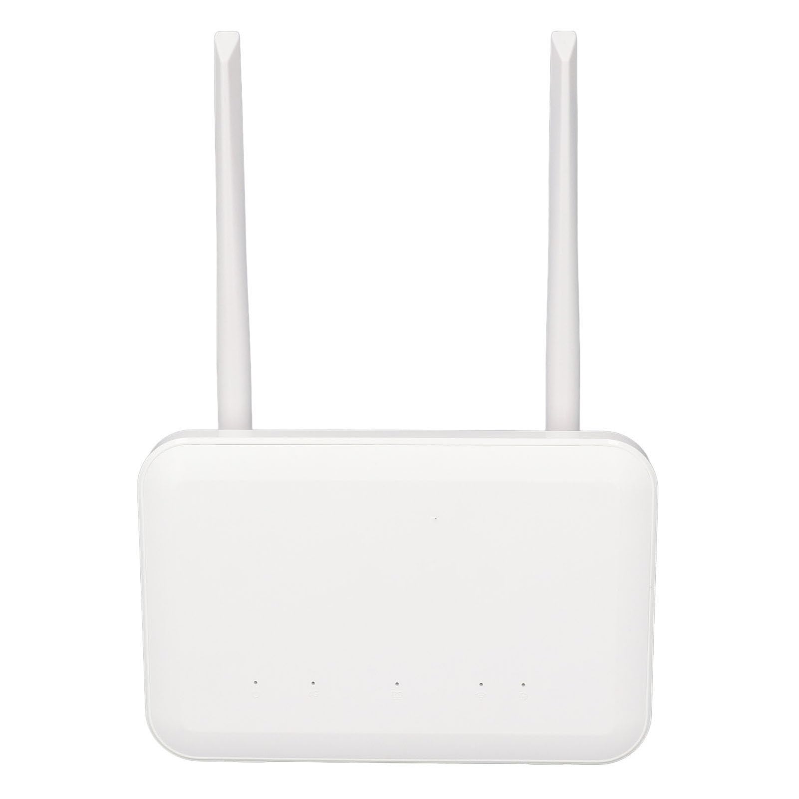 Router 4G 300Mbps con 4 Antenne, Slot per Scheda SIM Sbloccato, Porta LAN, 32 Utenti, per Casa, Ufficio, Esterno, Router CPE 4G 300Mbps (Spina europea)