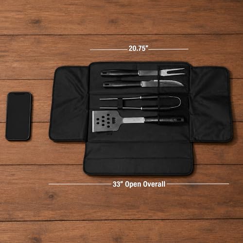 Set de 5 piezas para parrilla en acero inox con estuche miniatura 7