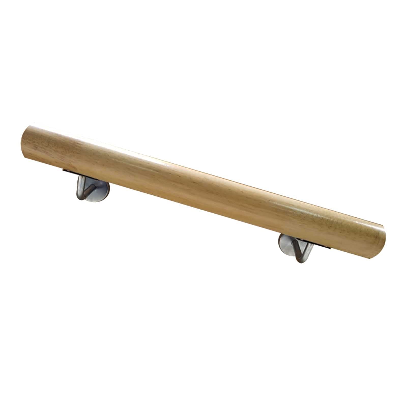 GLDYTVF Round Wood Stairs Handrail, Against The Wall Anti-Slip Pine Handicap Grab Bars for Bars Lofts Kindergarten Guardrail Corridor, Retro (Size : 1.2m(4ft))