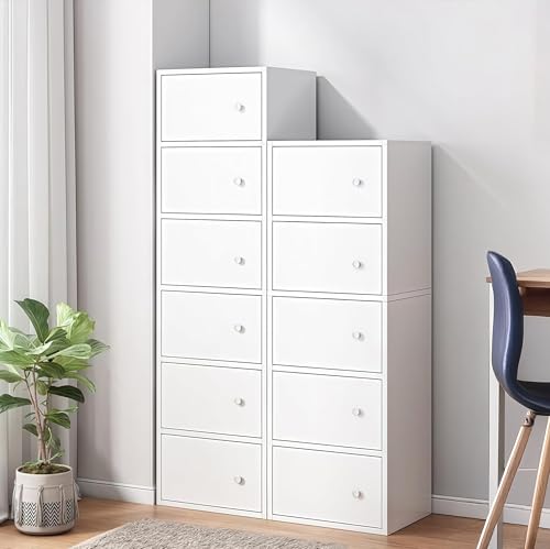 Image of LERIMO Wooden Wardrobe Almirah for Bedroom & Kids - 5 Door Clothes Storage Cupboard | Wooden Wardrobe Cabinet for Clothes, Toys & Accessories | Modern Storage Almirah (White, 5-Door)