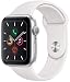 Produktbild Apple Watch Series 5 44mm (GPS) - Aluminiumgehäuse Silber Weiß Sportarmband (Generalüberholt)