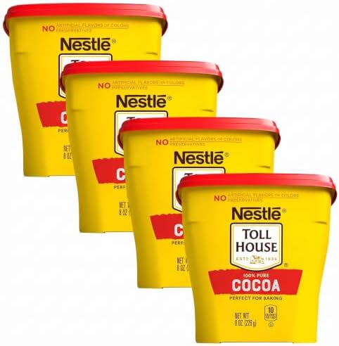 NESTLE TOLL HOUSE Cocoa 8 oz. Plastic Canister (Pack of 4)