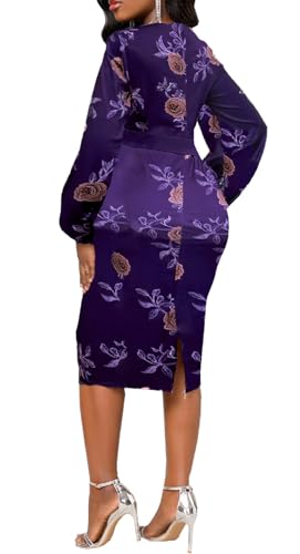 Xinlees Women's Elegant Dresses Sexy Bodycon Long Sleeve Pencil Business Dresses3