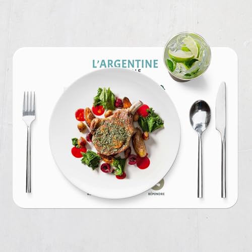 Sets de table liège anti-tache Argentine napperons souples blancs table