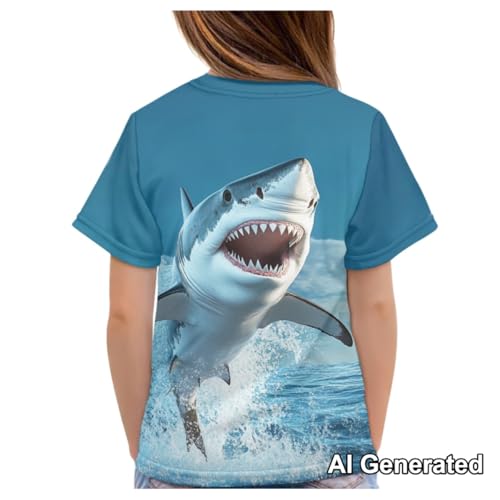 Image of Xhuibop Kids Tshirts Girls Boys 3-16 Years Summer Clothes for Teens Loose Fitting Tops