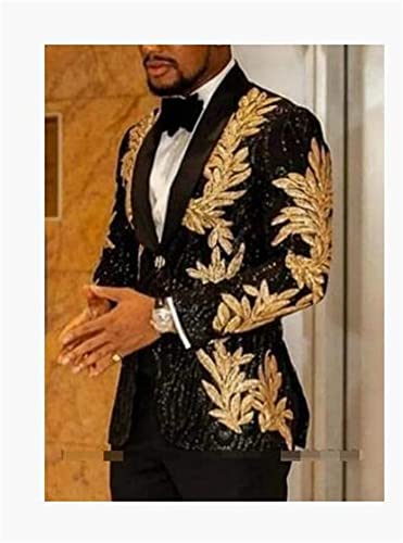 Embroidered Mens Suits Tuxedos(Jacket+Pants) Wedding Groom Blazer Office Suits2