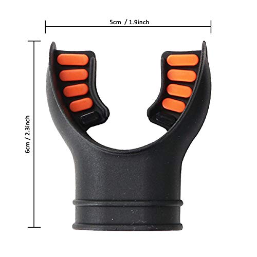 Justoop Scuba Diving Snorkeling Octopus Silicone Regulator Mouthpiece With Regulator Tie, Orange #TOP1