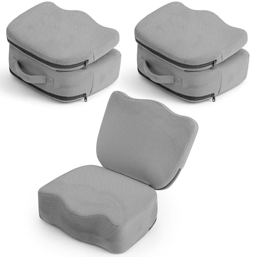 Yerliker 2 Pcs Foldable Hot Tub Booster Seat for Adults Adjustable 2 Heights up to 6.3 Weighted Booster Seat 3D Air Mesh Hot Tub Accessories Quick Dry Micro Dot Non Slip for Spa Bathtub Pool (Gray)