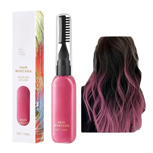 Juego de rímel con tinte temporal para el cabello, 8 colores brillantes, crea formas geniales, fácil de usar y lavar, adecuado para peluquería diaria de bricolaje, eventos festivos