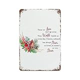 Letrero de lata con texto en inglés ''Those We Love Don't Away They Walk Beside Us'' cardenal, regalo de Navidad, letrero de recuerdo, letrero de tienda de cartón, regalo para la decoración de bar de