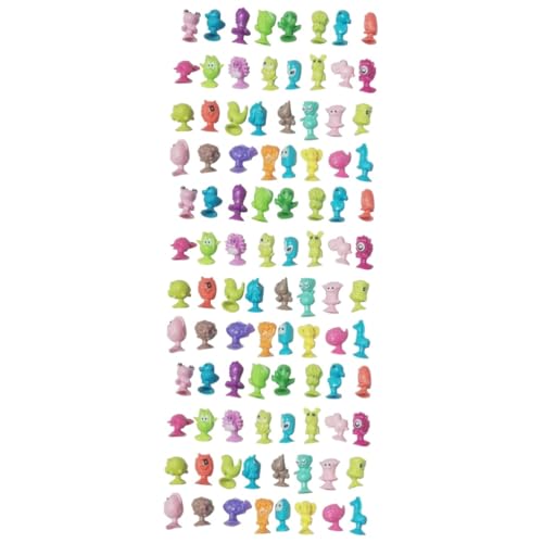 Toyvian 72 STK Tierspielzeug Für Kinder Saugspielzeug Monstersauger Monsterfigur Für Kleinkinder Mini-tischtierfigur Kleinkinder Kinderzimmer Spielzeug Feengartentier Statue Baby Karikatur