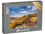 Puzzle 1000 Teile XXL „Traditionelle Ledergerberei in FES, Marokko“ – aus der Puzzle-Kollektion Marokko