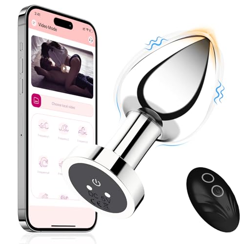 Metall Anal Vibrator Analplug mit 10 Vibrationsmodi mit APP und Fernbedienung Buttplug Dildo Vibratorstarb Prostata Stimulator Vibratoren Sex Toys Sexspielzeug für Anfänger Männer Frauen Paare