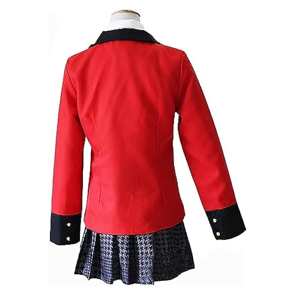 Anime Halloween Cosplay Yumeko Kostuum Runa Cosplay Schooluniform Kostuum Schooluniformen Anime Cosplay Party Volledige Set (Color : Red, Size : XX-Large)