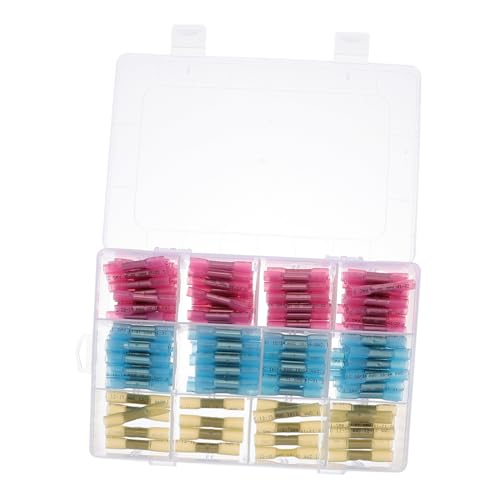 POPETPOP 200 piezas Kit de Conectores Termorretráctiles Resistentes al Agua para Cables Eléctricos Terminales de Cobre Antióxido Instalación Fácil sin Soldadura para Automoción y Uso