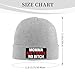 Momma Ain't Raise No Bitch Knit Hats Beanie Hat for Men Women Fashion Warm Winter Ski Cap Gray