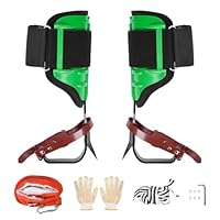 DFENG Baumklettern Ausrüstung Set Höhenverstellbare Baumkletterspikes Steigeisen Baumklettern Tree Climbing Tree Spikes Baumkletterausrüstung Set für Üben Von Baumklettern und Obstpflücken