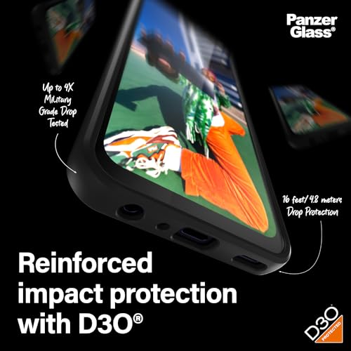 Coque Rigide D3O PanzerGlass pour Samsung Galaxy A25 Noir - Protection Antichoc Haute Performance