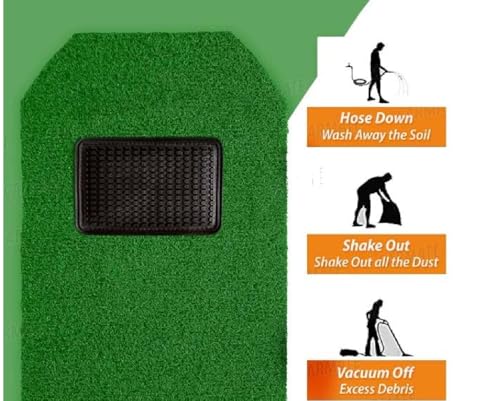 Image of CARNEST Premium Grass PVC Mats, 18mm Thickness, 100% Waterproof and Dustproof Car Floor Foot Mats, Universal Fit in All Cars, Compatible for Honda Amaze (2025 Onwards) All Weather Car Mat, Green
