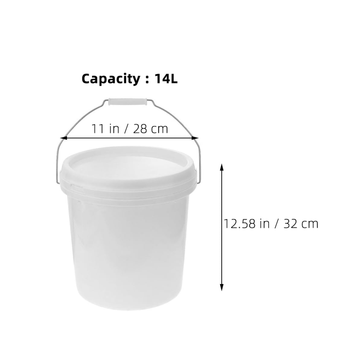 GANAZONO Hand-held Round Storage Bucket Paint Bucket Lid Sealed Liquid Storage Container Art