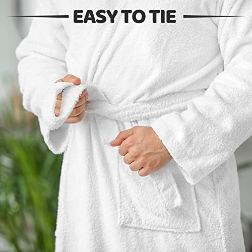 Janmercy 10 Pcs Bathrobe Belt Replacement Bulk White Hotel Robe Belt Cotton Robe Belt for Adult Bathrobe, 71 x 2 Inches4