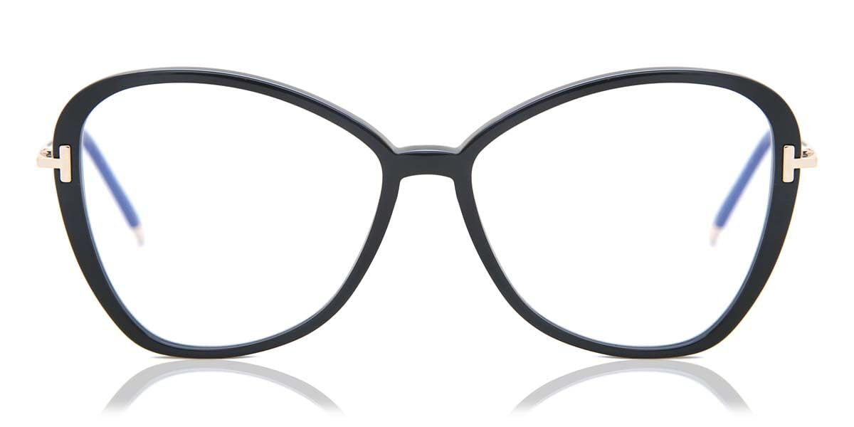 FT 5769-B BLUE BLOCK Shiny Black/Blue Filter 56/14/140 women Eyewear Frame, Shiny Black/Blue Filter, 56/14/140