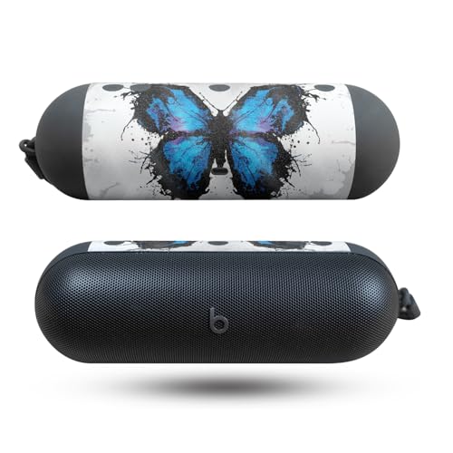 Image of Glossy Glitter Speaker Skin Compatible with Beats Pill (2024) - Butterfly Splash - Premium 3M Vinyl Protective Wrap Decal Cover - Easy to Apply | Crafted in The USA by MightySkins