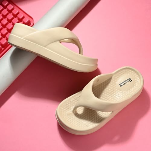 Image of DOCTOR HEALTH SUPER SOFT Women's Thick Sole EVA Flip Flops | Soft Cushioned Cloud Comfort Slippers | Lightweight Anti-Slip Open Toe Casual Sandals for Indoor Outdoor Everyday Wear