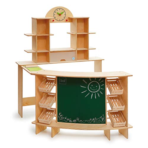 Erzi 10059 Shop Premium XL aus Holz, Kaufladen für Kinder,Rollenspiele