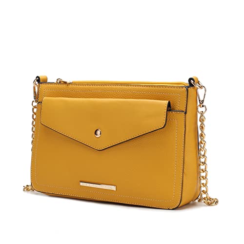 MKF Collection Crossbody Bag for Women, Envelope Clutch Pouch Vegan Leather Crossover Handbag Purse By Mia K