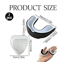 2 Stück Sport Zahnschutz Mundschutz mit tragbarer Hygienebox für Boxen, Rugby, Kampfsport, Hockey, MMA, Taekwondo，mundschutz boxen，mundschutz kampfsport – Ansicht 2
