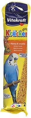 Vitakraft Budgie Kracker Bird Food Honey-Sesame, Pack of 7
