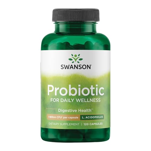 Image of Swanson Probiotic Digestive Health Supplement, 1 Billion CFU, 120 Capsules | A Digestive Health Supplement Delivering 1 Billion CFU per Capsule, a Natural Formula Supporting Bowel Regularity