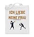 Generisch Padel Padel-Tennis Jutebeutel | Ich liebe meine Frau Padel Baumwolltasche