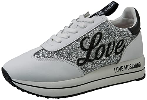 Love Moschino Damen Sneakerd.run40 Glitter+Quaste+Nylon Sneaker, Mehrfarbig, 36 EU Cover