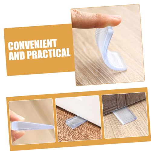 Image of Operitacx Furniture Leveling Shims Adjustable Rubber Wedges for Cabinet Shims Table Leg Levelers Appliance Support Pads 4 Pack 1.97X1.18X0.39 Inches