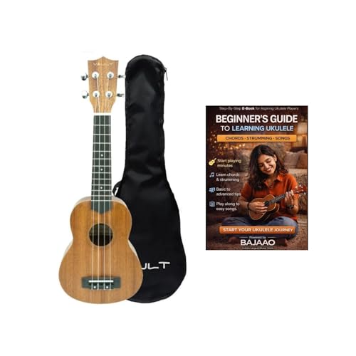 Image of Vault UK-100S 21 inch Arched Back Soprano Ukulele With Gig-Bag - Natural