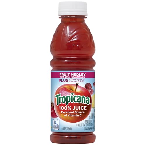 Image of Tropicana Fruit Medley 100% Juice, Single Serve, 24-pack, 10 fl oz bottles