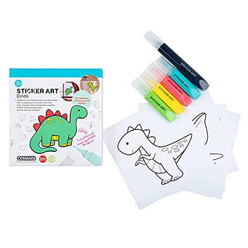 Comansi Sticker Art Basic Dinosaurios: CREA Tus propias Pegatinas 3D (1)