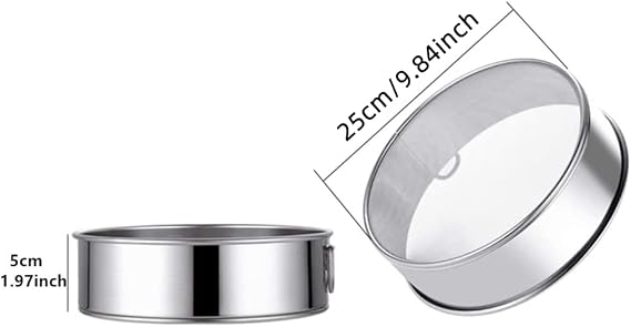 Flour Sifter Round Flour Sieve Strainer with 60 Mesh