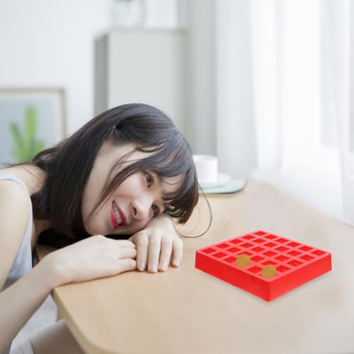 Caja organizadora para monedas de plástico rojo miniatura 4