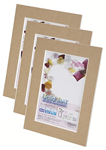 Chikuma フォトフレーム Uclidマット ハガキ クラフト 3冊セット 30018-2