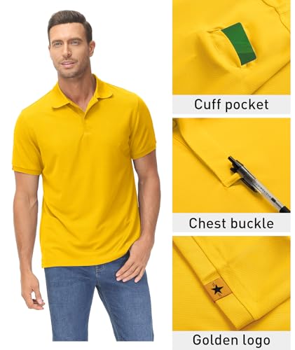 Image of ZITY Mens Polo Shirt Short Sleeve Sports Tactical T-Shirt Athletic Golf Polos Daily Casual Stylish Collared Shirts for Men