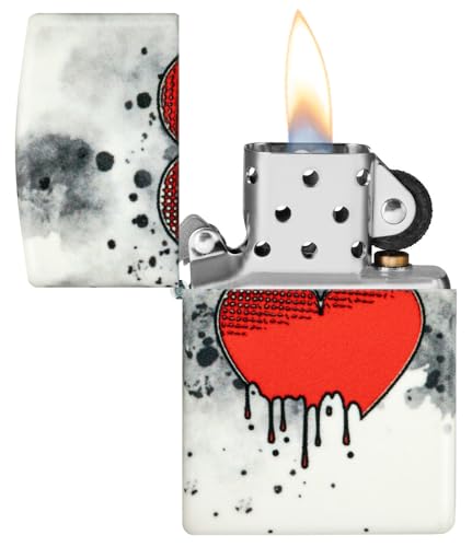 Image of Zippo Love Drip Design 540 Color Glow in The Dark Pocket Lighter