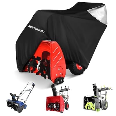 NEVERLAND Waterproof Snow Blower Cover - 600D Snowblower Covers Waterproof Outdoor, Universal Size Fits Single and Two Stage Snow Blowers, Compatible with EGO, Toro, Ariens, Honda and Cub Cadet