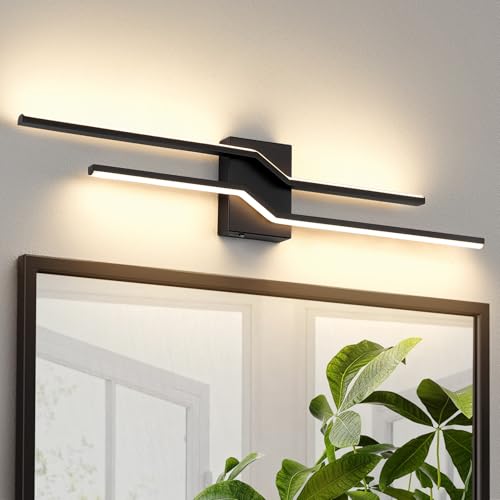 Image of 31.5 Inch Vanity Light for Bathroom Lighting Fixtures Over Mirror Black Dimmable 5CCT Vanity Lighting Fixture Modern Bath Vanity Lights Bar Wall Sconces